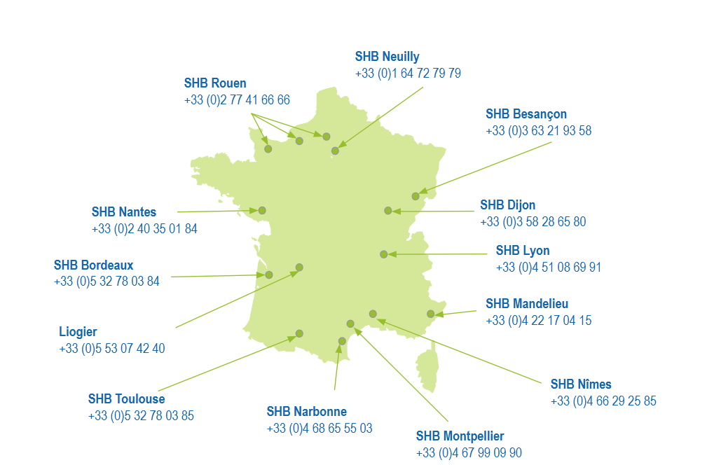 agences SHB en France